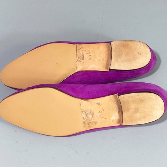 CHANEL Vintage Fuchsia Suede Flats Made in Italy Size 8.5 - Picture 8 of 9
